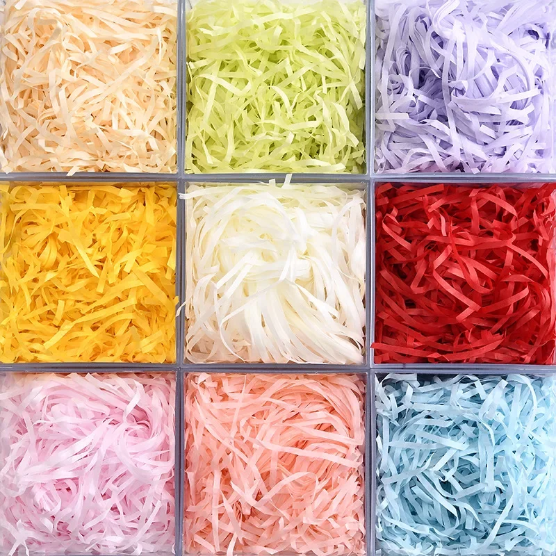 50g Multicolored Shredded Crinkle Paper Strands Shredded Crinkle Confetti DIY Gift Box Filling Party Wedding Christmas Decor