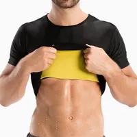 Sauna T Shirts Men Flat Belly corset Slimming Sheath Sweat Male Fat Burning Body Shaper Weight Loss Waist Training Tummy Control