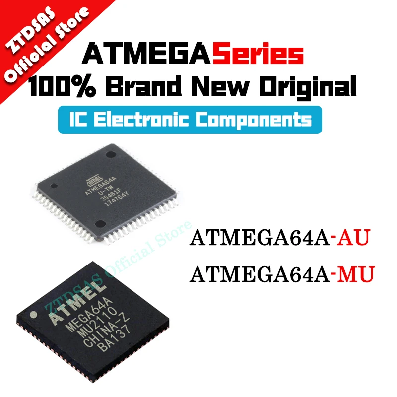 ATMEGA64A-AU ATMEGA64A, ATMEGA64, ATMEGA IC, MCU, ATMEGA64A-MU, TQFP-64