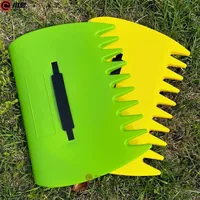 1 Pair Outdoor Leaf Grabber Garden Plastic Rake for Collecting Leaves Yard Cleaning Tool with Durable Plastic Construction 5