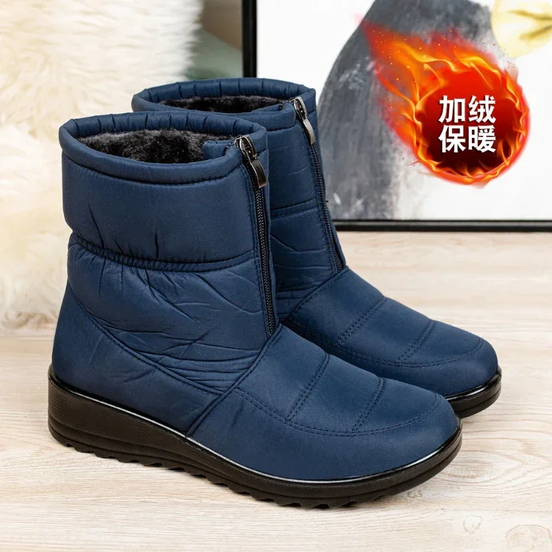 Women Waterproof Snow Boots Winter High-quality Warm Platform Ankle Boot for Women Non Slip Fur Cotton Soft Shoes Botas Mujer