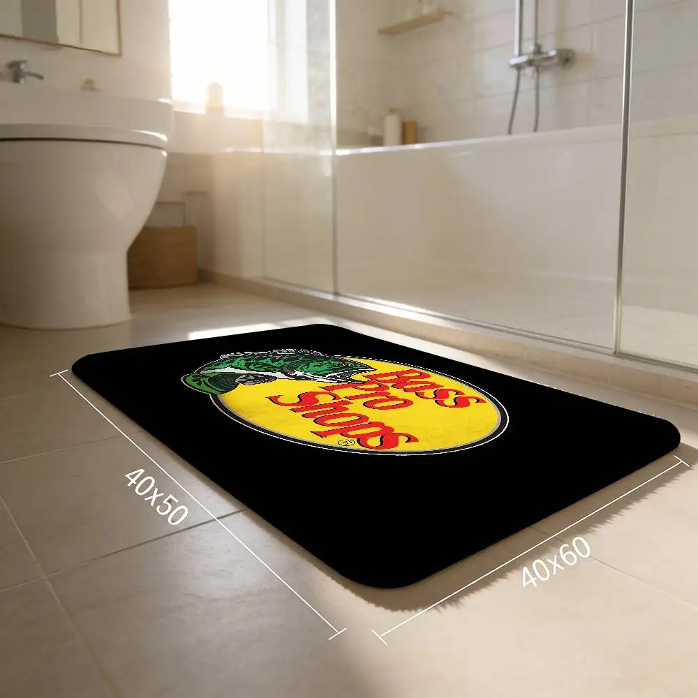 Fishing Brand Bass-Pro-Shops Floor Mat Rectangle Anti-slip Home Soft Badmat Front Door Indoor Outdoor Mat Welcome Doormat