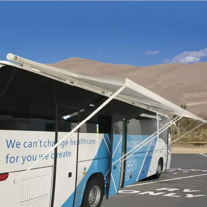 For Awnlux Exterior RV Camper Awning Accessories Waterproof Fabric Electric Caravan Roof Type RV Awning Sun Shade view 5