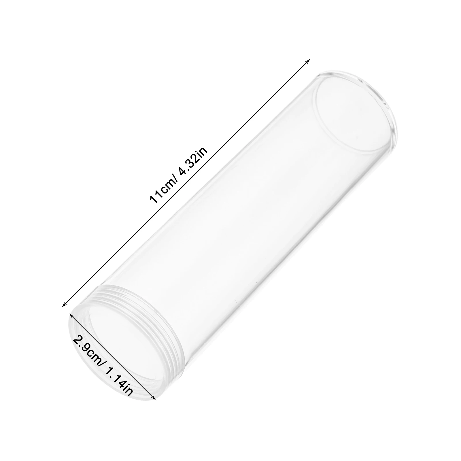 8Pcs Transparent Coin Holder Tubes Precision Fit Sturdy Build Ideal for Coin Enthusiasts Collection Storage and Display Solution