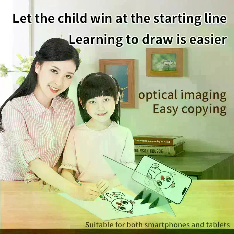 Optical Drawing Board-Suitable For Artists And Beginners,with Reflective Mirror And Adjustable Stand,Suitable For All Season