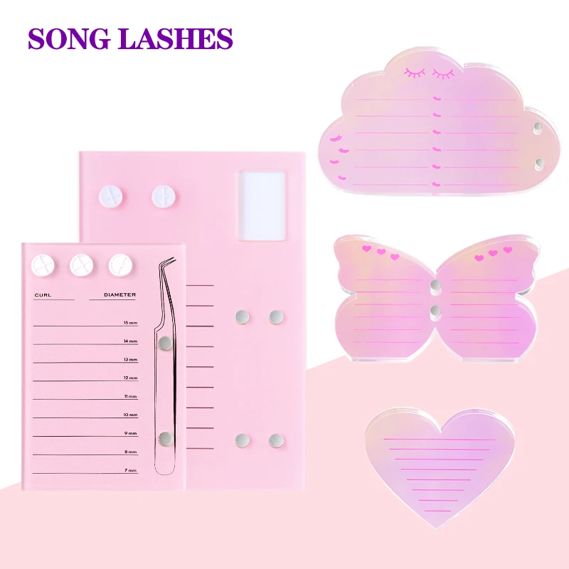 Songlash Lash Extensions Mixed Tray Eyelash Organising Board Eyelash Extensions Beauty Eyelash Tool Console Plate