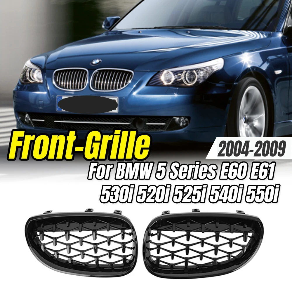 

For BMW 5 Series E60 E61 530i 520i 525i 540i 550i 2004-2009 Gloss Black Kidney Grille,Car Styling Upgrade Parts & Accessories.