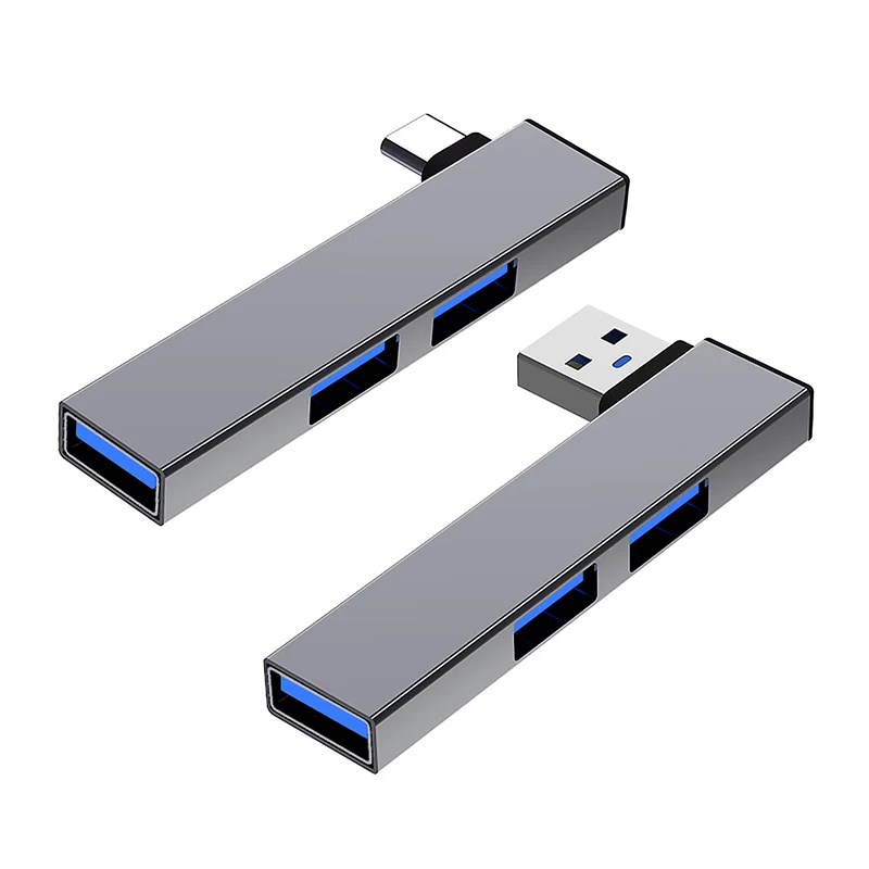 Type-C USB ハブ ラップトップ PC サイドエルボケーブルスプリッター マルチポート USB 3.0 コンバーター充電ドックデータ転送拡張アダプター