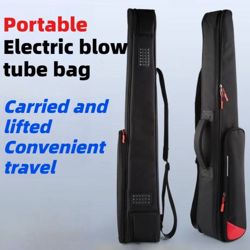 Oxford Cloth Electric Blow Tube Bag Stable Thicken Waterproof Portable One-shoulder Blow Tube Case Musical Instrument Accessory