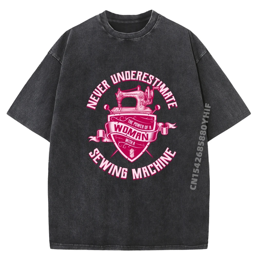 

Sewing Machine Sew Quilting Quilter Tops & Tees Cotton Mens T-Shirt Printed Shirts Mens Classic Washed Clothes