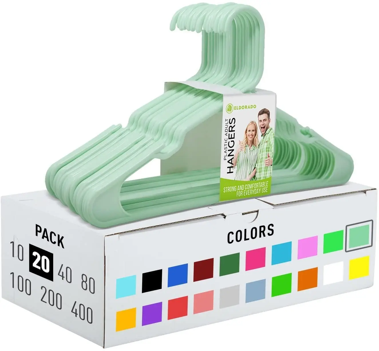 

Hangers for Adult Size 20 pcs Clothing Plastic Ideal for Everyday Standard Use Clothes Shirts Blouses T Shirts Dresses Jackets S