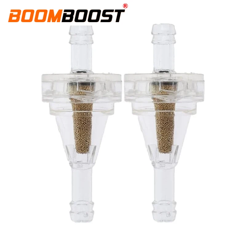 Universal Motorcycle Gas Petrol Fuel Oil Filter Small plastic Inline Clear Gas Filte Replacement 2x/2pcs 1/4