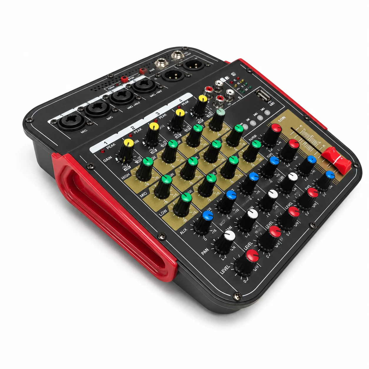 

6 Channel Portable Audio Mixer USB Mixing Console Sound Board for Karaoke Live Streaming Stage DJ Conference Audio