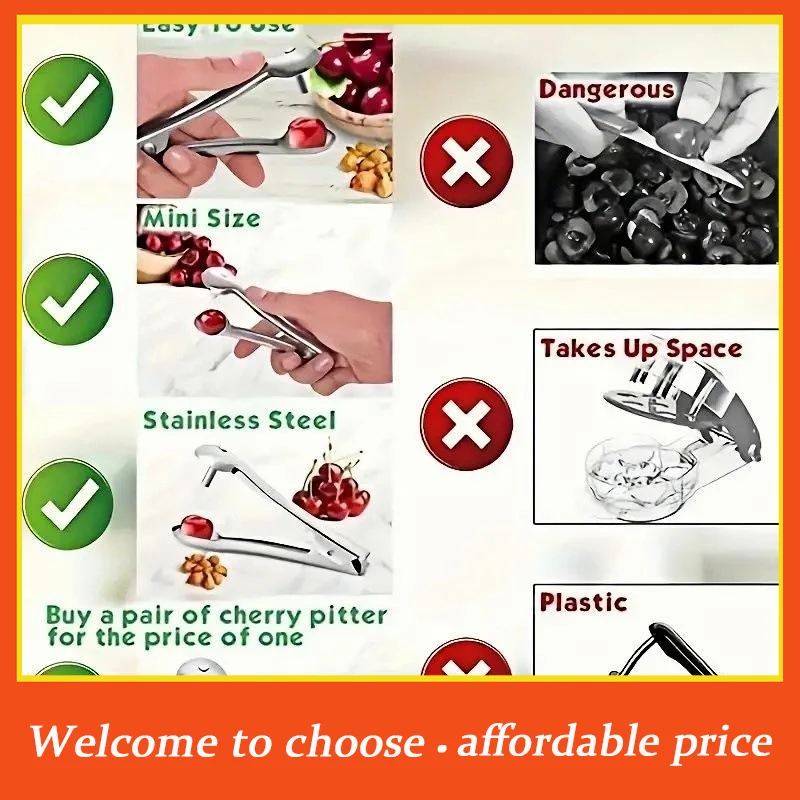 **Stainless Steel Jujube Corer Hawthorn Corer Household Cherry Carrion Picker Kitchen Tool Cut Fruit Kitchen Accessories 1PC'