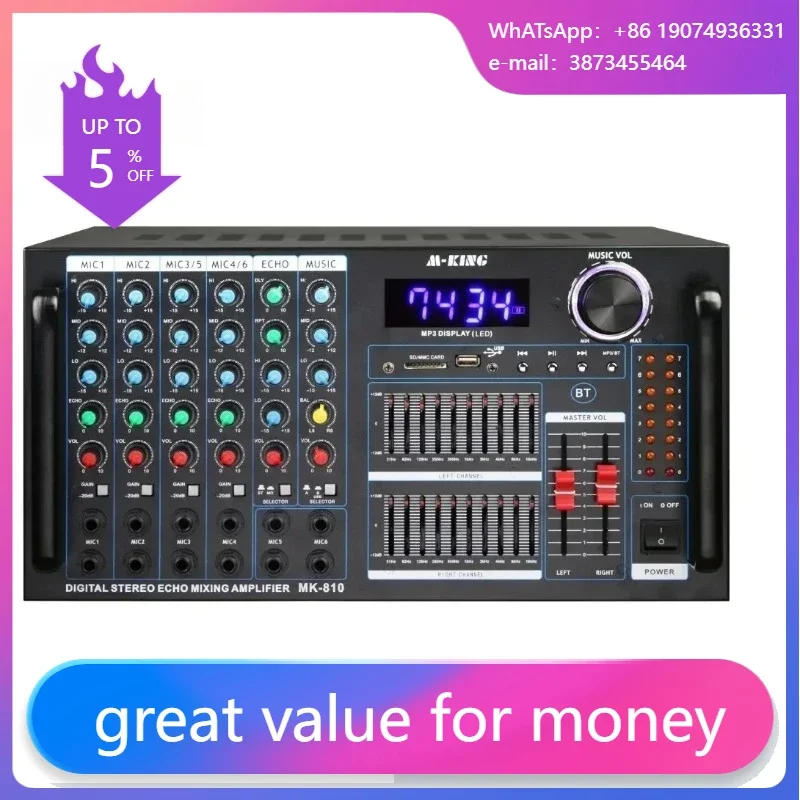 

High Power Amplifier Hf Power Dj Music Amplifier Radio With MIC USB FM