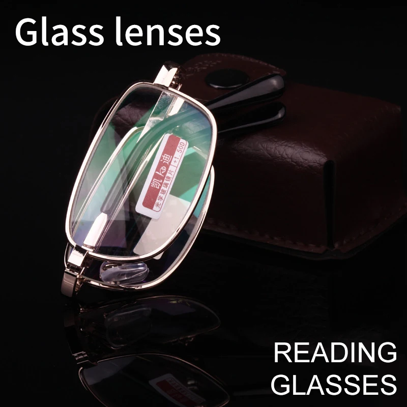 

+ 1.0 To +4.0 New Folding Presbyopic Glasses Glass Coated Lenses Holiday Gifts Comfortable Glasses