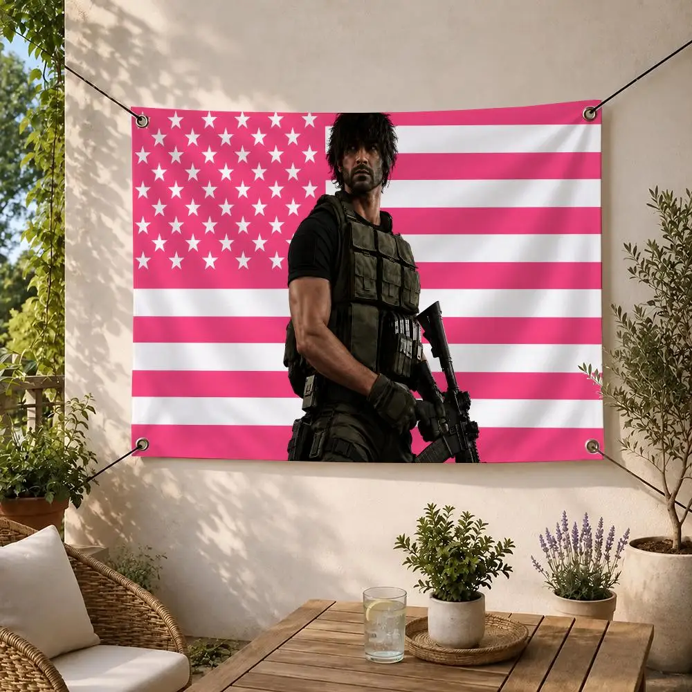 Game Character Carlos Oliveira Flags Flag Soft skin-friendly Durable Outdoor party Home living room bedroom Decoration