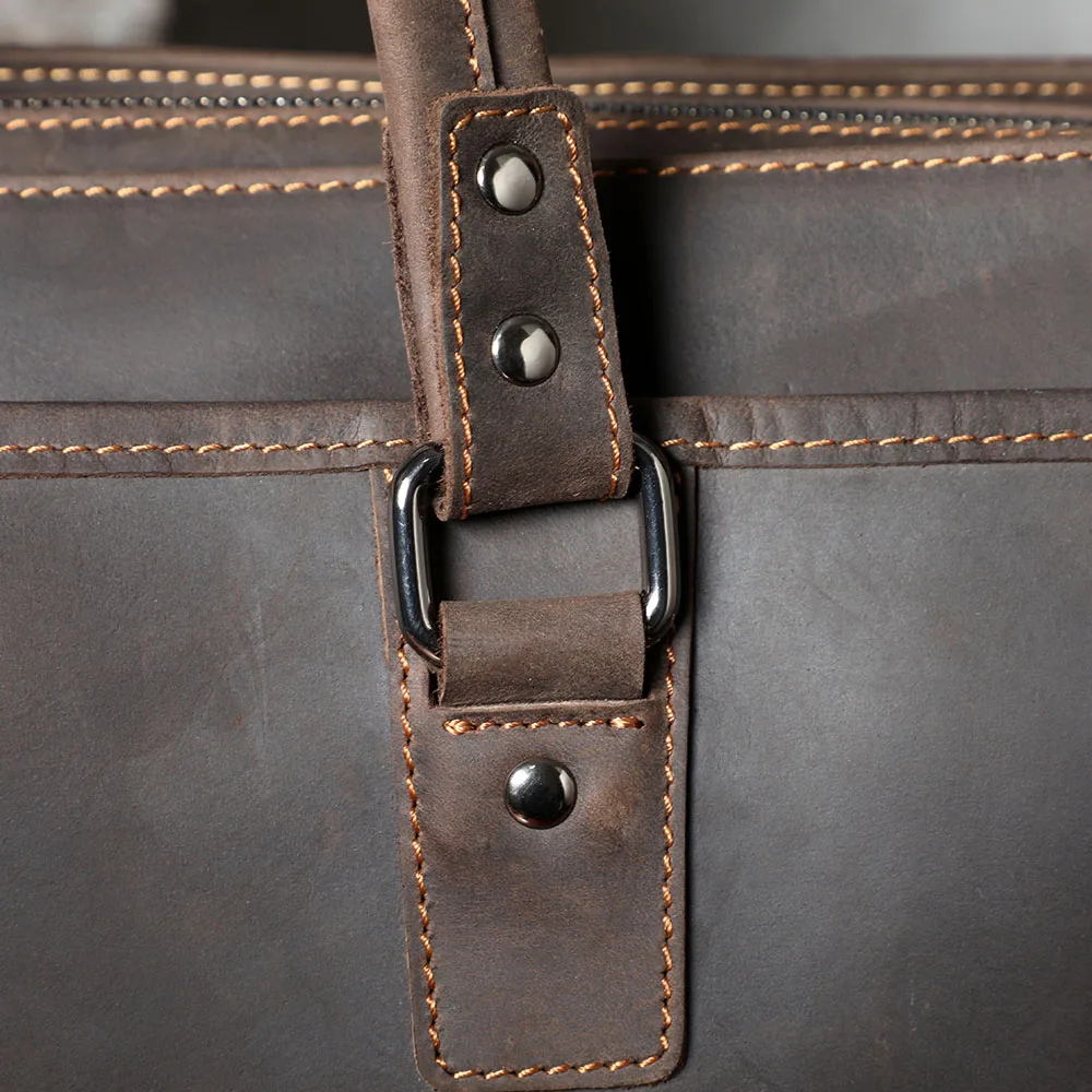 S.WORKER Vintage Echtleder Herren-Aktentasche 15“ Laptop-Handtasche Schultertaschen Retro Casual Stil – Detail 16