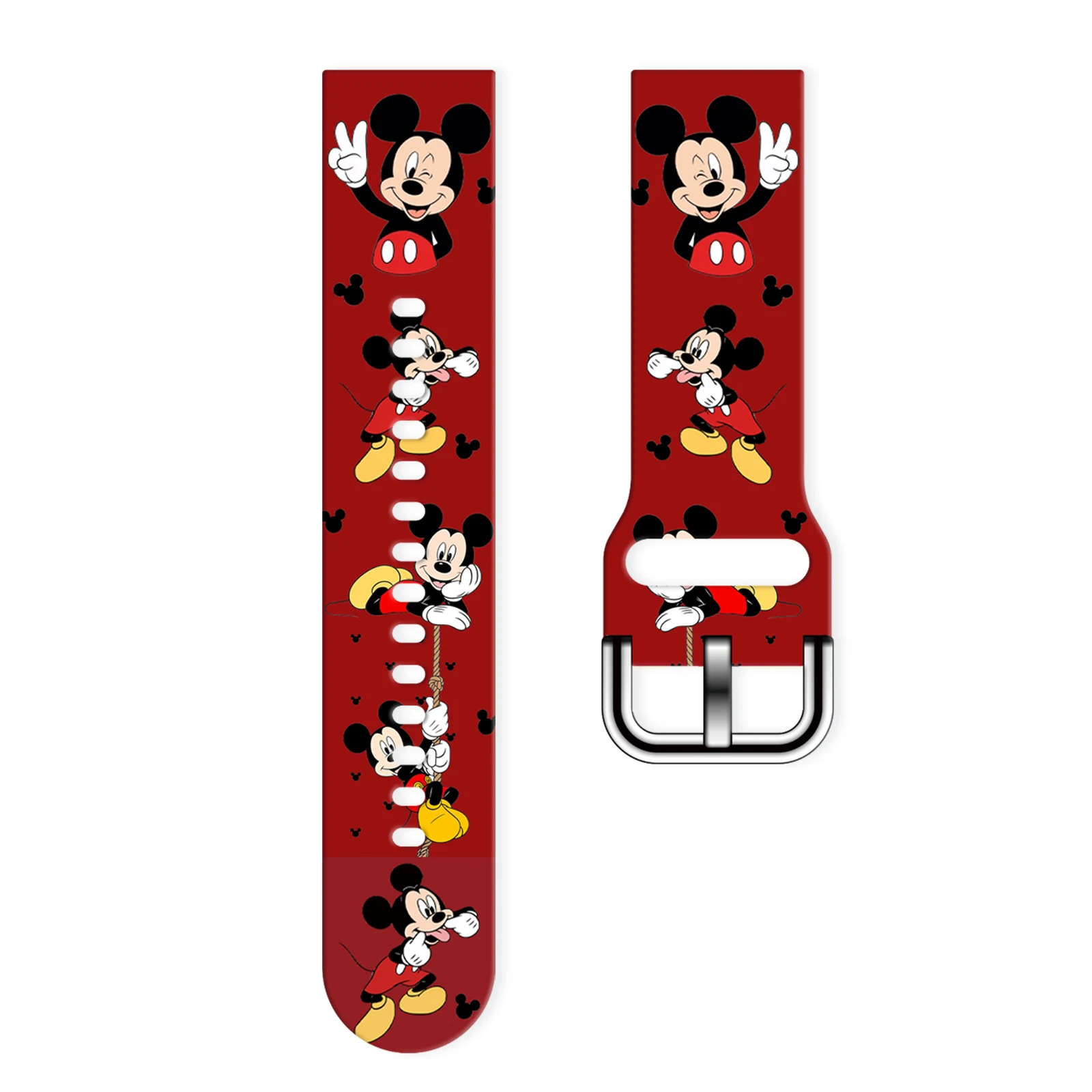 

20MM Disney mickey printing strap for Samsung Galaxy Watch 7/6 40mm 44mm Band Replaceable Bracelet for Xiaomi Huawei Watch