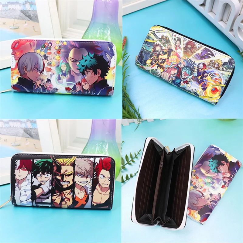 

My Hero Academia Midoriya Izuku Deku Todoroki Shoto Anime Genshin Impact Wallet Students Bag Casual Long Zipper Purse Wallets