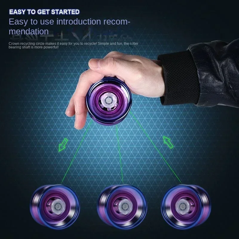Yoyo professionale in metallo alluminio per bambini e principianti. Yo YOS in metallo per bambini e adulti con accessori Yo Yo