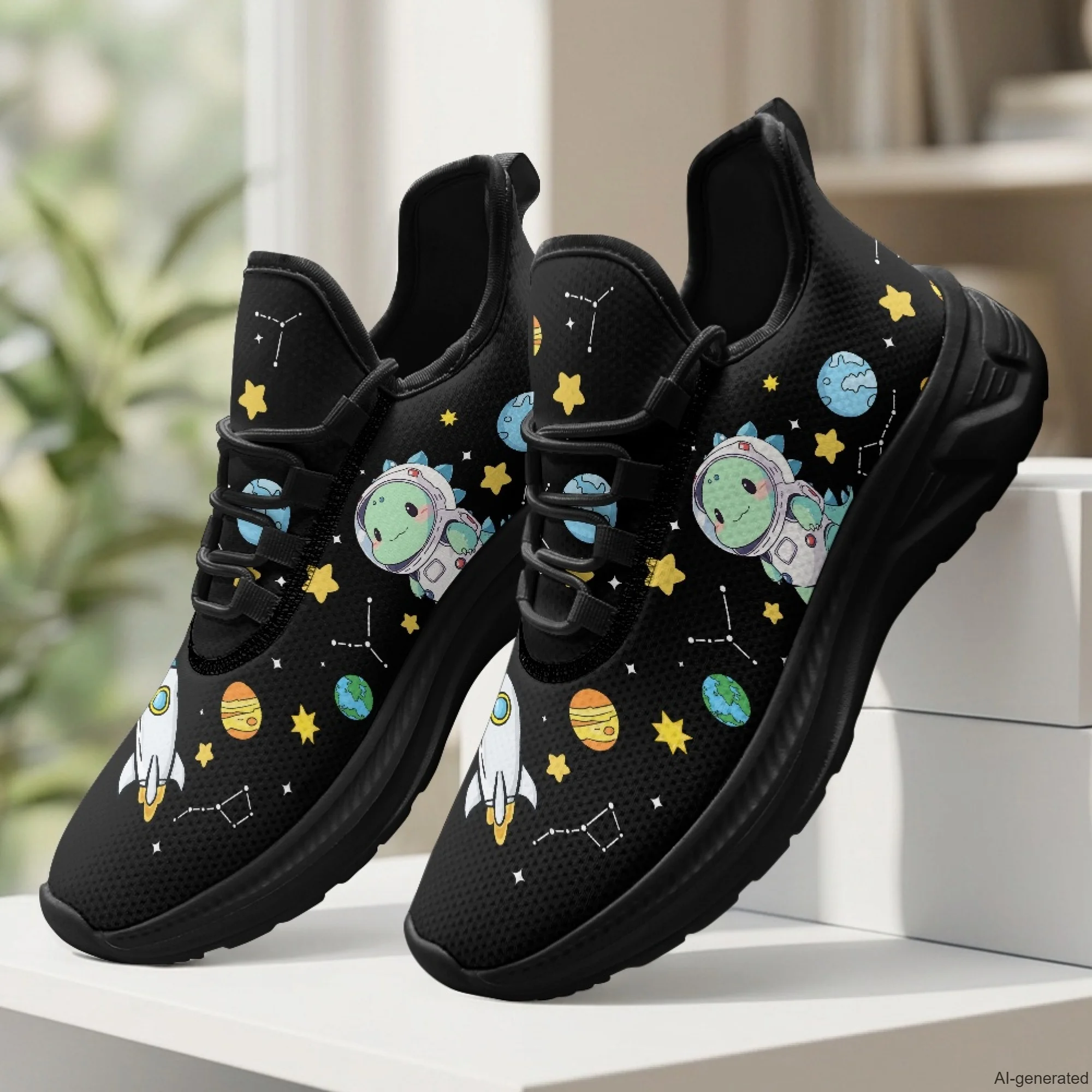 XIXIRIMIDO Womens Walking Shoes Dinosaur Astronauts Football Sneakers Mens Gym Sports Casual Fashion Shoes Trainers Shoes 35-48