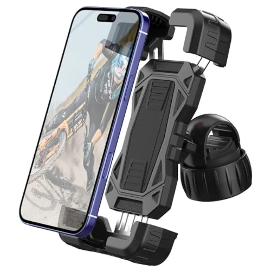 

Bike Phone Holder Motorcycle Phone Mount Upgrade Bicycle Handlebar Mount Compatible with iPhone 16 15 Pro Max 14 Plus Ga
