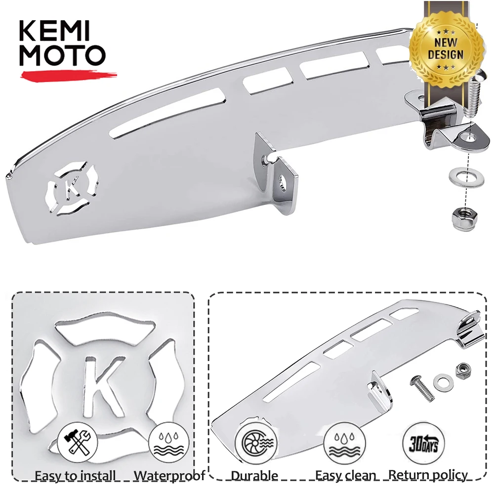 KEMIMOTO Motorcycle Driver Floorboard Footboard Heel Guard For Touring Road King Electra Glide Softail CVO Ultra FLTRUSE