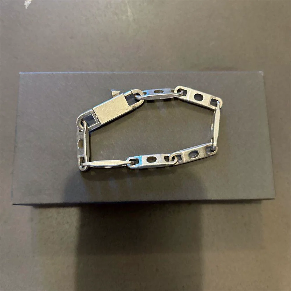 Y2k Rick Necklace For Women Jewelry for Men Stainless Ro Owens Accessories High Street Fashion 925 Silver Plated Necklaces