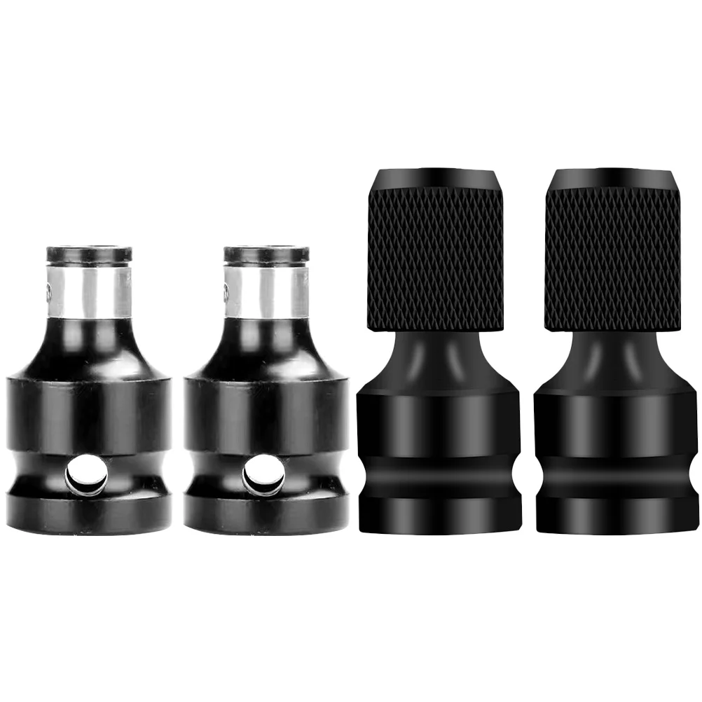 

4pcs Socket Adapter Set 1 2 to 1 4 Inch Drill Bit Holder Professional Chrome Vanadium Steel Impact Wrench DIY Mechanics