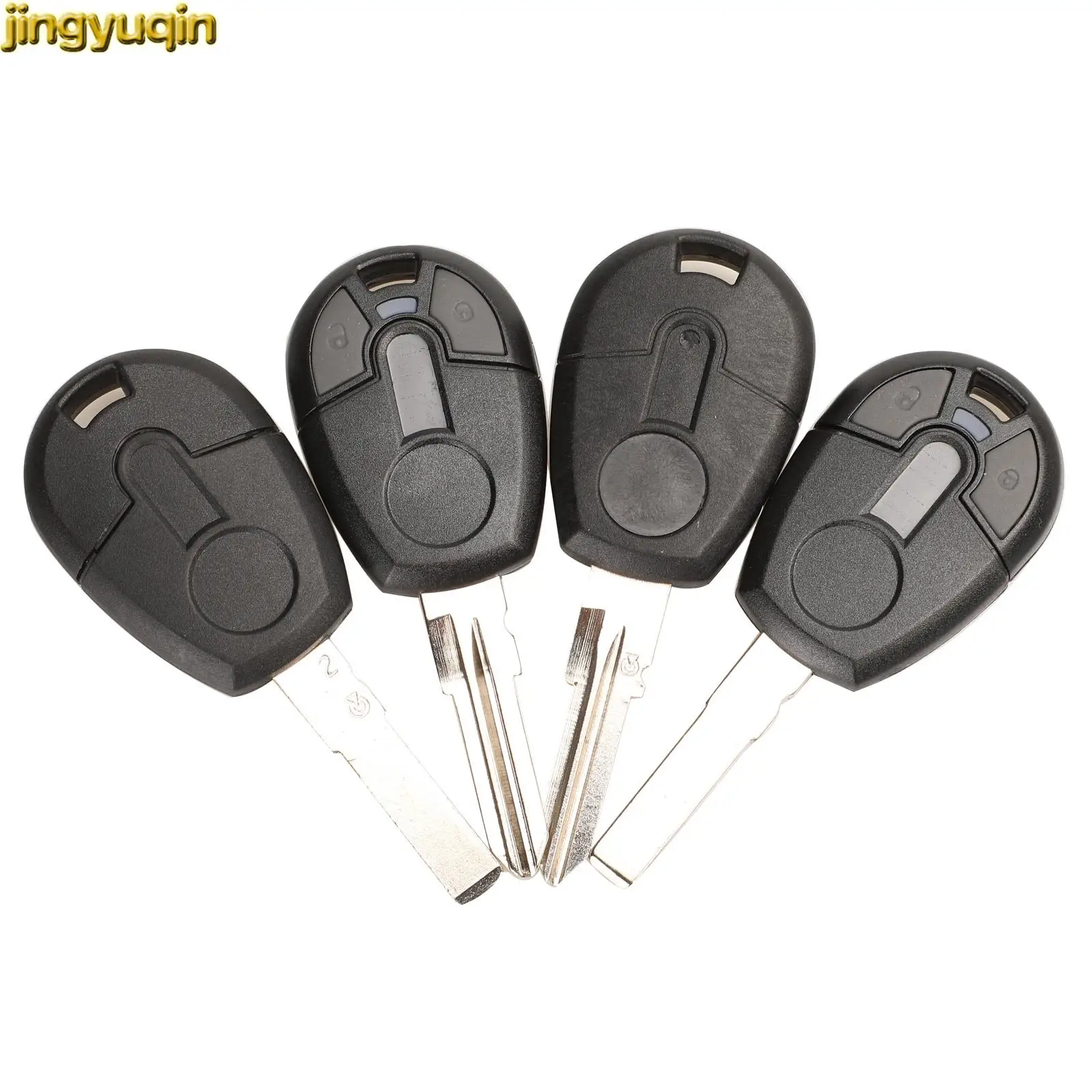 

Jingyuqin 0/2 Buttons Flip Remote Car Key Fob Shell For Fiat Freemont Viaggio Straight Emergency Transmitter Case