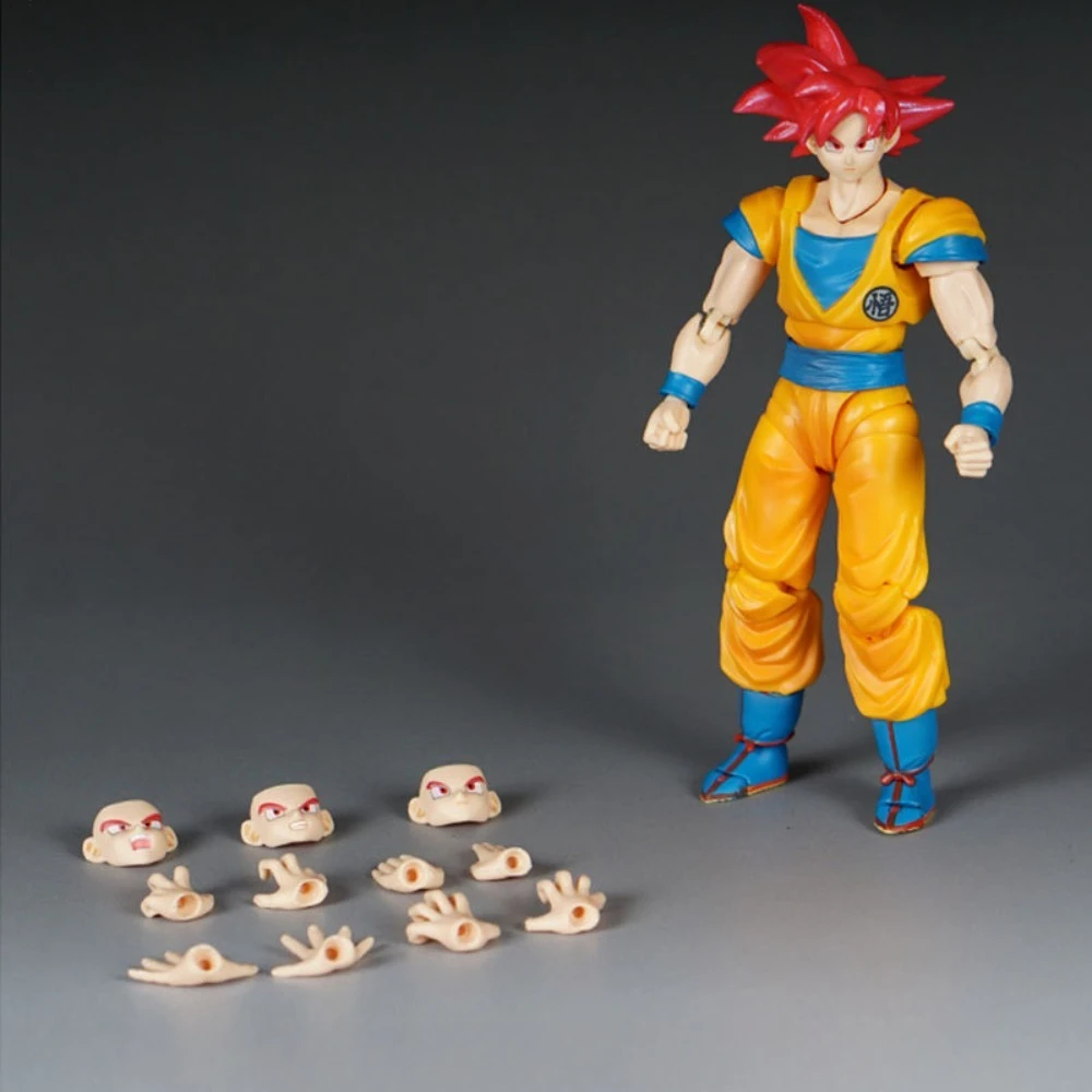 Figura de Acción SHF de Dragon Ball Super Saiyan God Goku Black Zamasu, 16 cm, PVC, Articulada, Modelo Coleccionable de Anime, Decoración de Escritorio