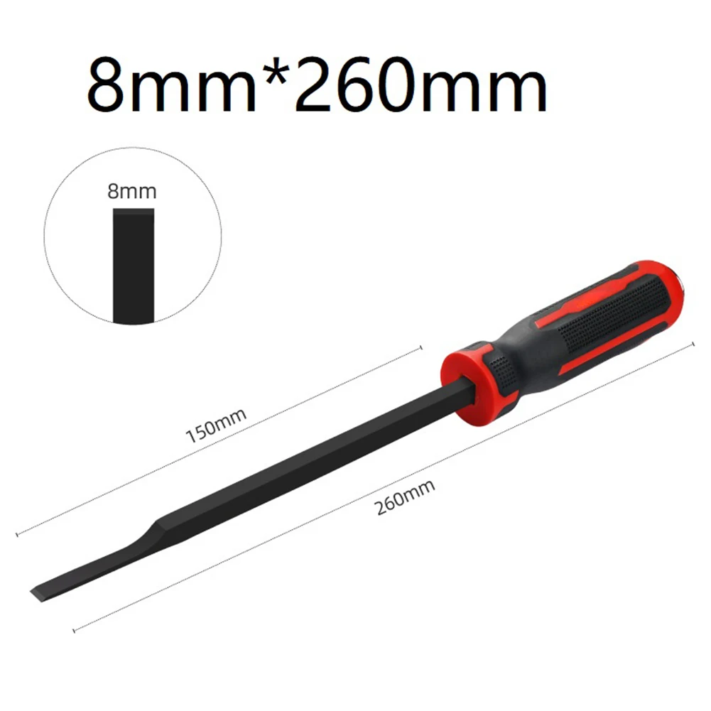 

1pcs Heavy Pry Bar 10Inch Pry Bar For Lifting And Prying Comfortable Non-Slip Cleaning Floor Shovel 8mmx260mm Hand Tool