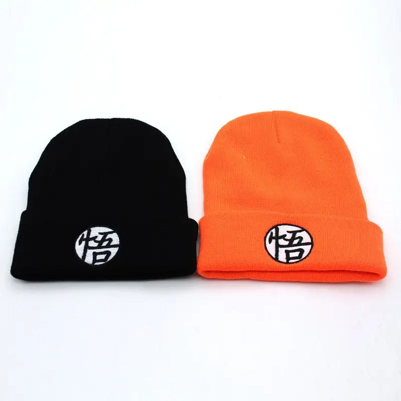 Dragon Ball Son Goku cartoon knitted hat personalized 2D-style hat cosplay costume props accessories anime merchandise wholesale view 2