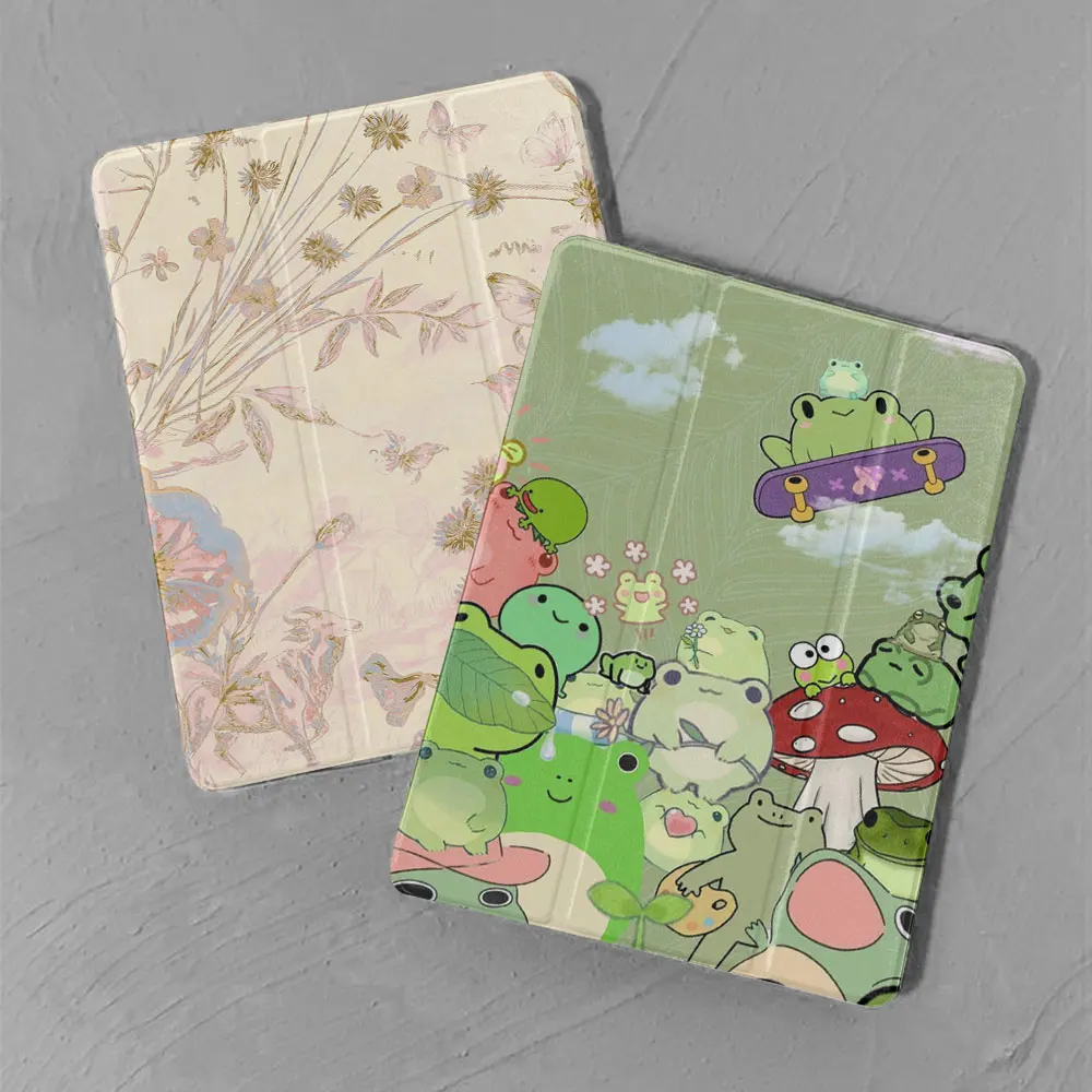 ipad case animal and plant pattern 2022Pro11 sleep wake up silicone soft shell Air fourth generation TPU anti-fall case