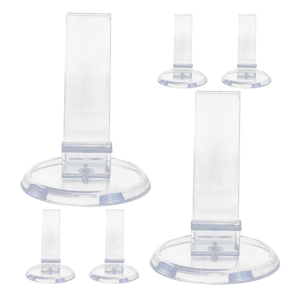6pcs Acrylic Shoe Display Stand Clear Round Base High Heel Organizer Storage Support For Home Retail Store Use Freestanding