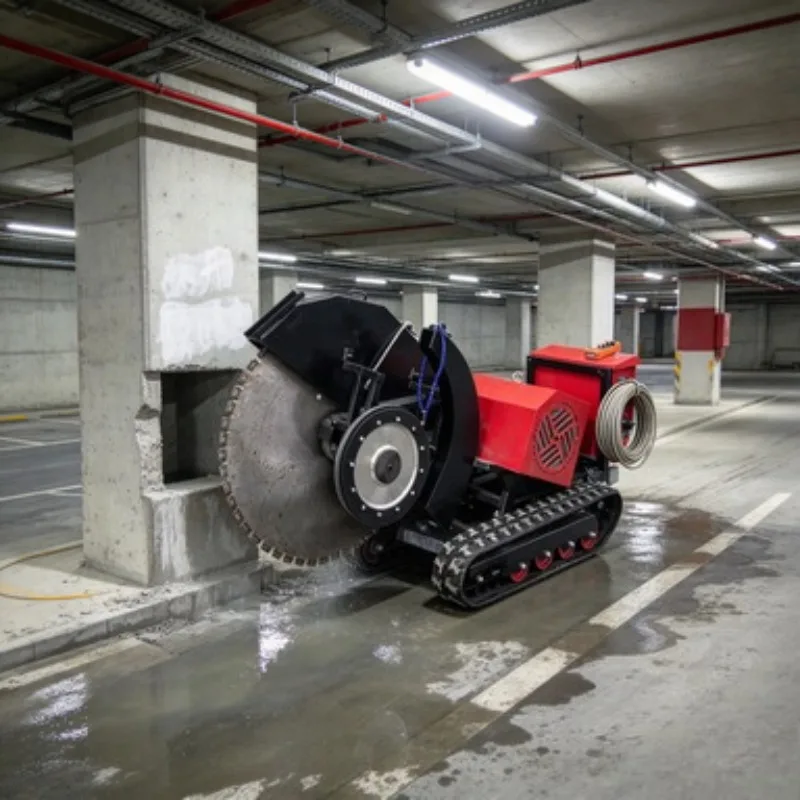 380V Automatic Crawler Wire Saw Machine Remote Control Road Cutting Equipment Concrete Asphalt Demolition Bridge