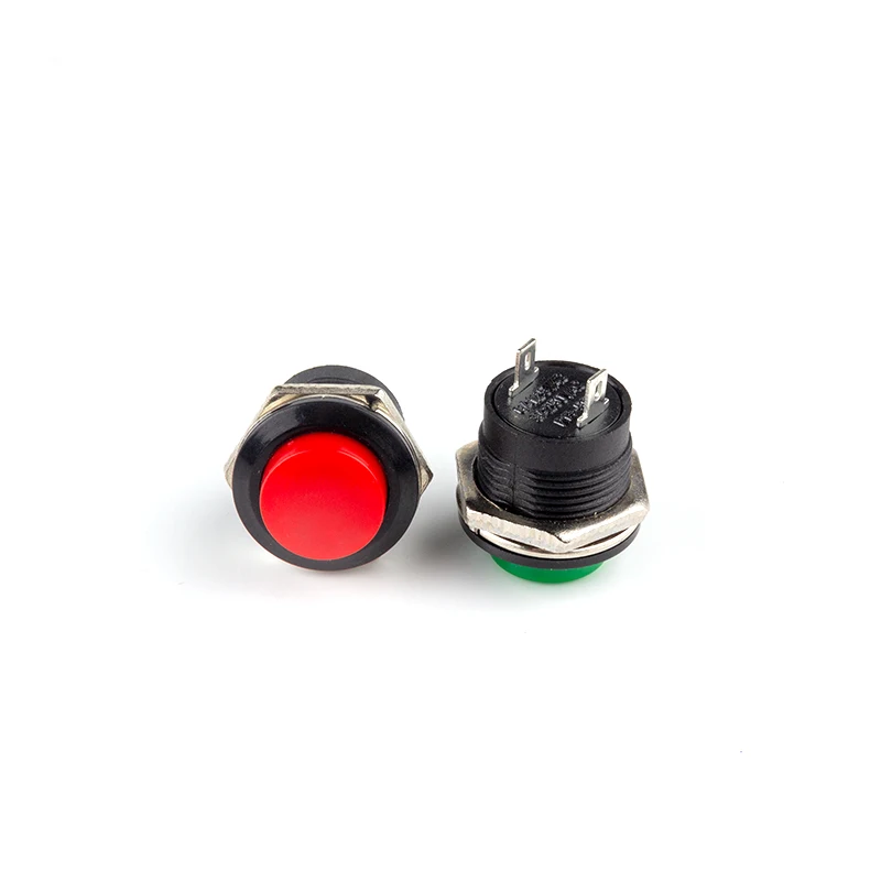 6Pcs/lot Momentary Push Button Switch 16mm Momentary 6A/125VAC 3A/250VAC Round Switches R13-507