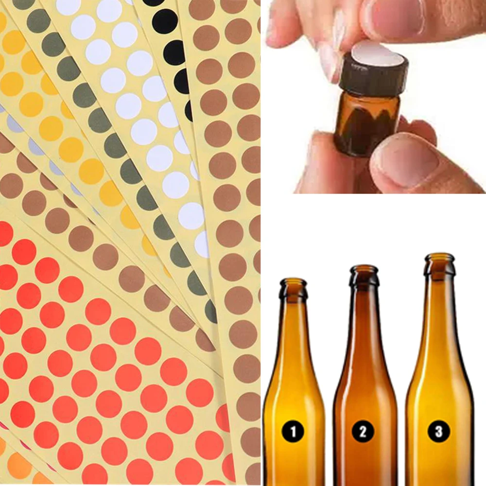 Small Stationery Marker stickers Self Adhesive Decals Color Coding Labels Circle stickers Round Stickers Circle Dot Labels