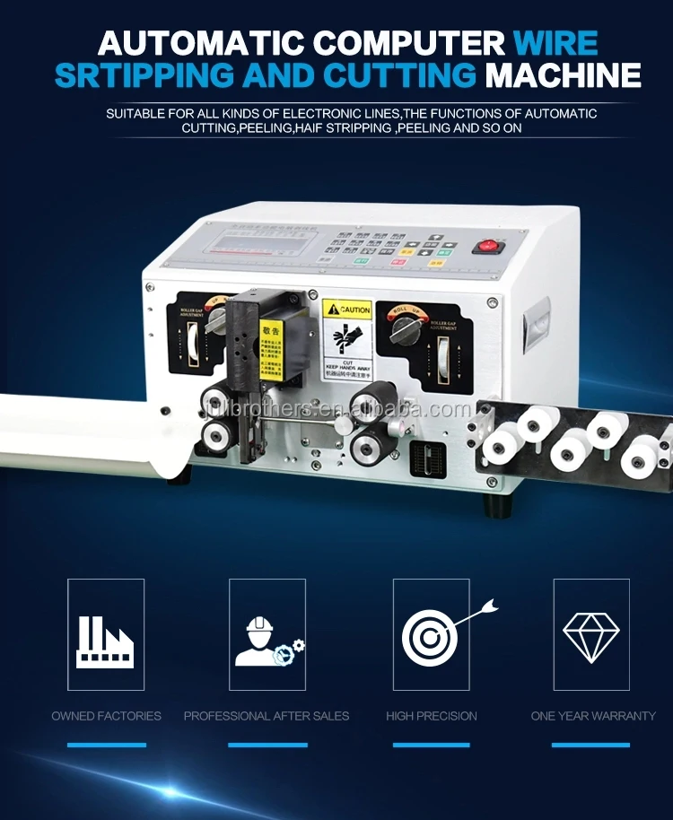 

Fully Automatic Cat6 Cat5 UTP LAN Cable Stripping and Jacket Cut Strip Machine 800-10 Outer Cable Manufacturing Equipment