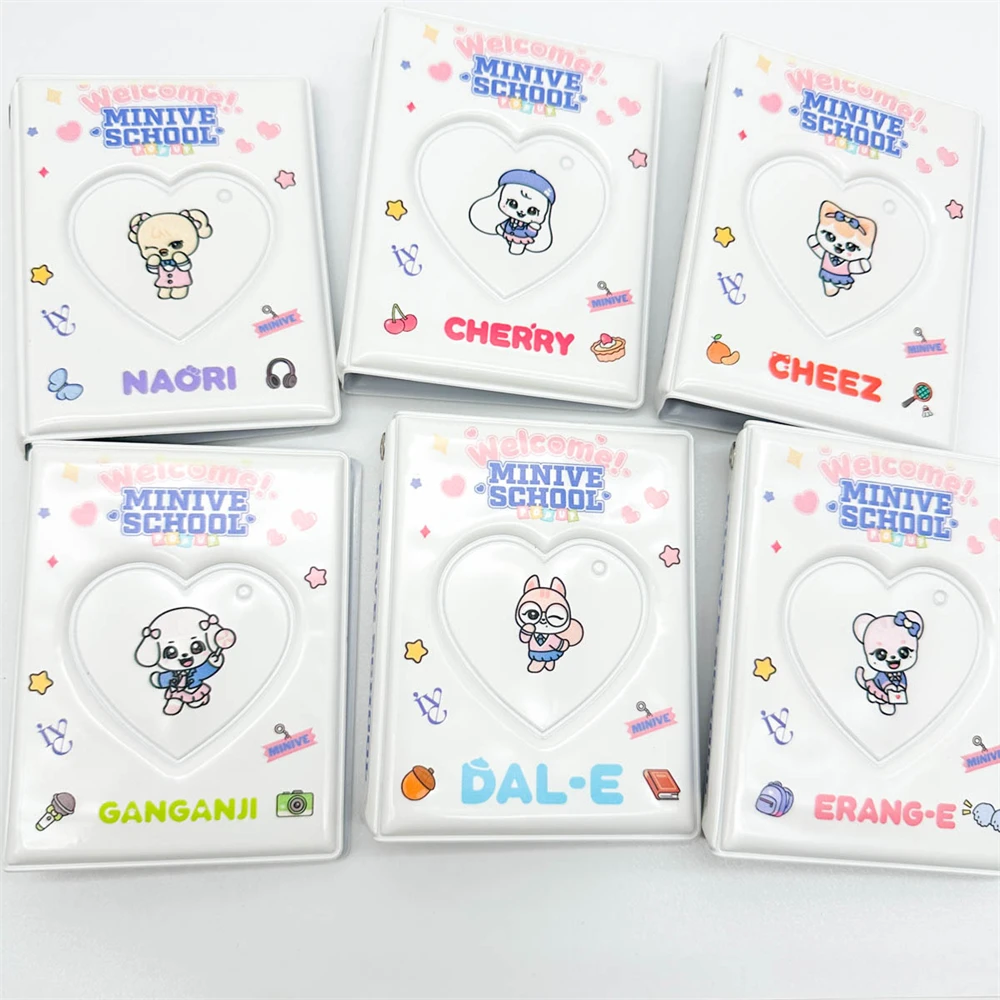 

32 Pages KPOP IVE MINIVE SCHOOL Cartoon Card Book POP UP Cute Animal PVC Cover Photo Card Album Yujin Wonyoung LIZ Rei Fans Gift