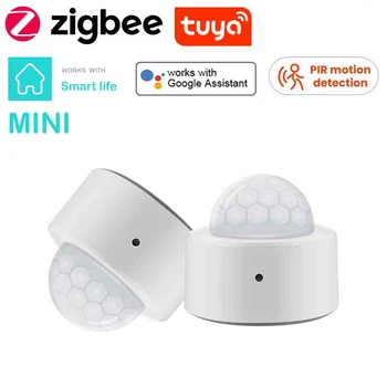 Tuya Zigbee Sensore di movimento PIR per il corpo umano Smart Life APP Controllo remoto Mini sensori di sicurezza per casa intelligente per Alexa Google Home