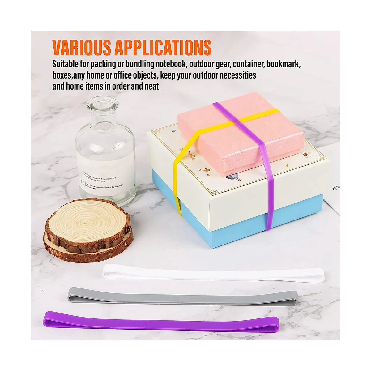 Große Gummibänder, dicke Gummibänder, breite Gummibänder, große Gummibänder Büromaterial (20 Stück)