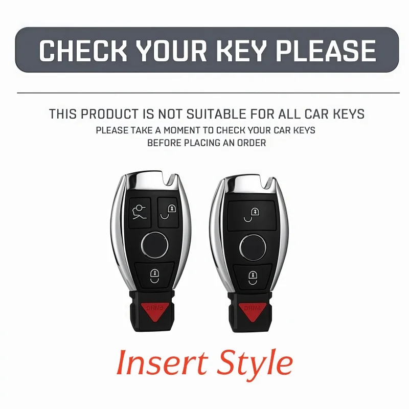 For Mercedes Benz CLS CLA GL R SLK AMG A B C S Class Durable Leather Car Remote Key Case Cover Shell Holder