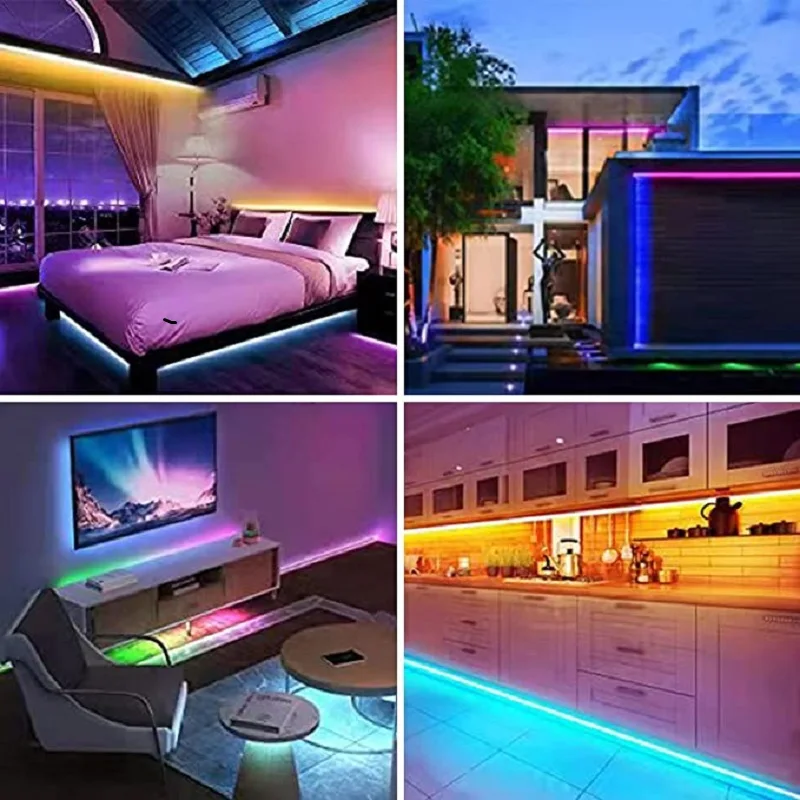 DC5V LED Strip Music Sync Bluetooth Neon Lights USB Room Decor Lamp for Screen TV Backlight APP Control Color Changing 5050 RGB