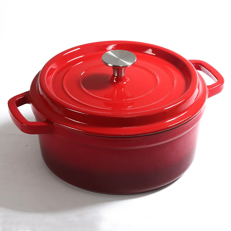 Enameled Cast Iron Dutch Oven 3.6 Quart Enamel Coated Heavy Duty Non-Stick Enamel Pot Casserole Dish 9.4inch for All Heat Source