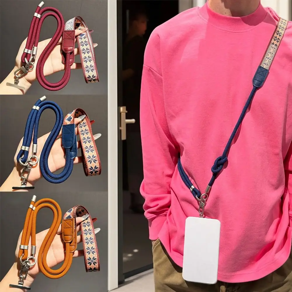 Universal Adjustable Phone Strap 360 Degree Rotation Metal Hook Phone Lanyard Anti Loss Crossbody Necklace Strap for Phone Case