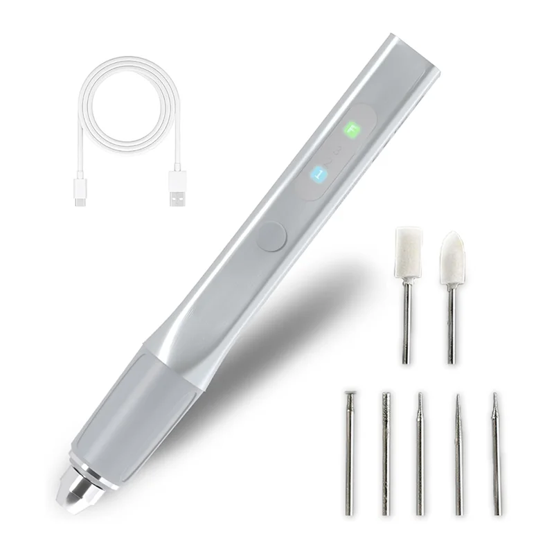 

AB11-Engraving Pen With 7 Drill Bits USB Rechargeable Electric Cordless Rotary Tool For Jewelry Wood Glass Stone