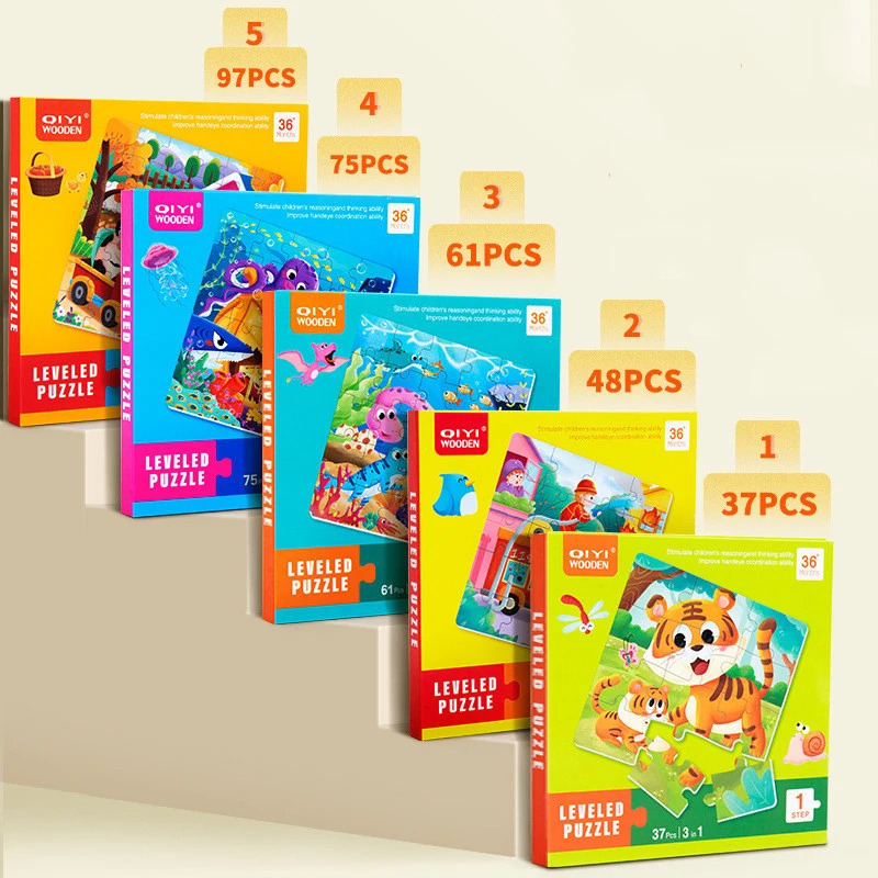 3 in 1 Puzzle Buch Montessori Spiele Cartoon Tiere fort geschrittene Version Falt puzzle Kinder Baby Früher ziehung Spielzeug Geschenk