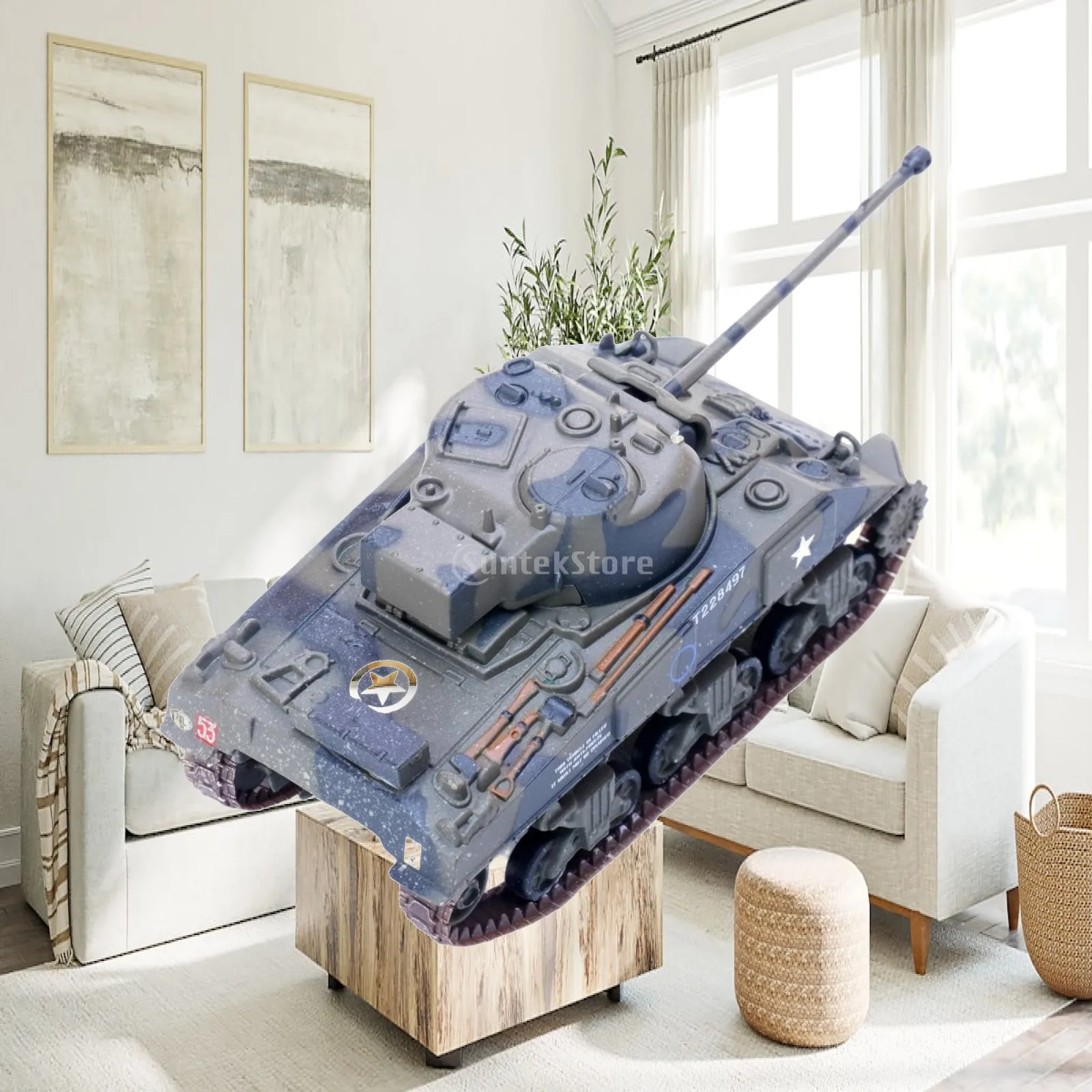 Sherman IC Tank Destroyer Tank Realistic Miniature Display for History Buffs